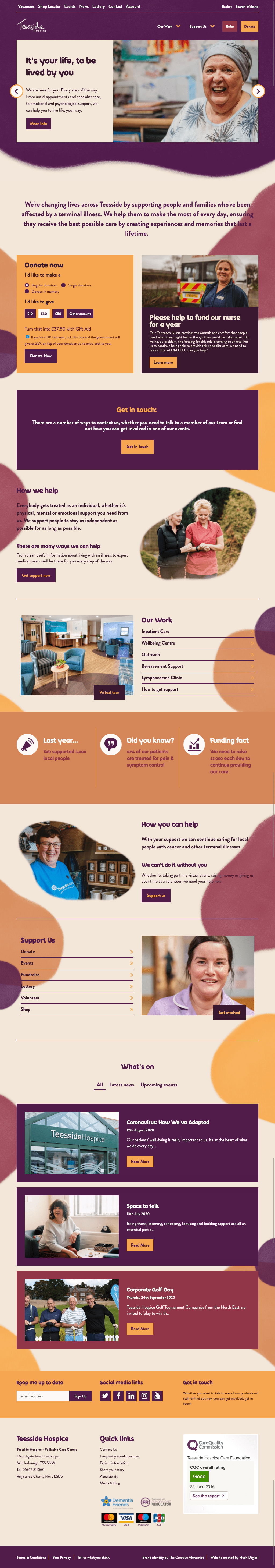Teesside Hospice | Hush Digital