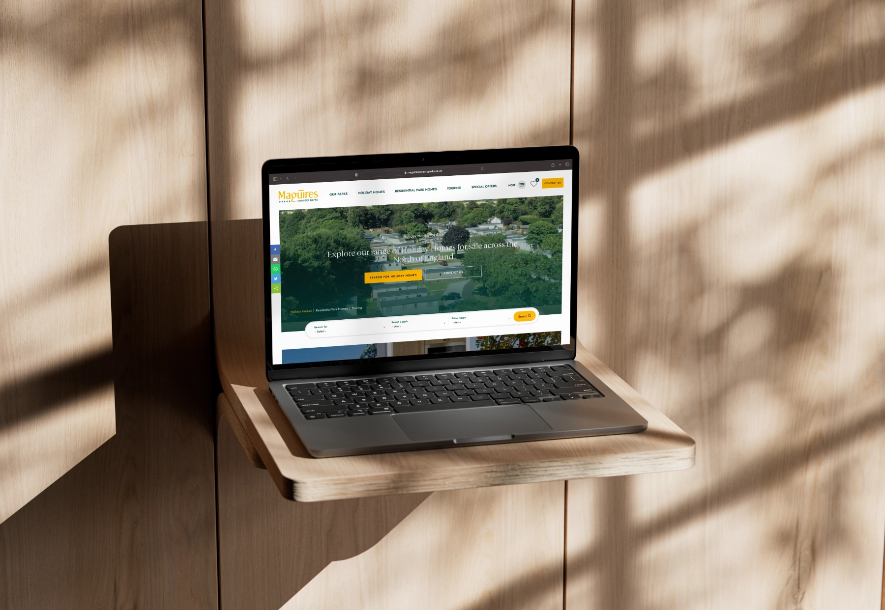 Maguires Country Parks homepage
